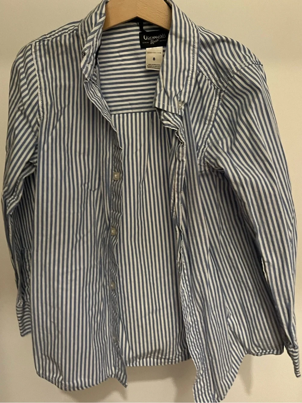 crewcuts Boys' Blue & White Stripe Button-Down Shirt